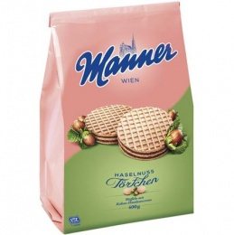 Mogyorós ostya, 400 g, MANNER "Törtchen"