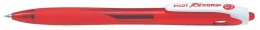 Golyóstoll, 0,22 mm, nyomógombos, PILOT "Rexgrip", piros