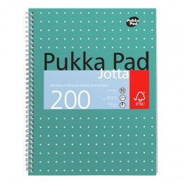 Spirálfüzet, A4+, vonalas, 100 lap, PUKKA PAD, "Metallic Jotta"