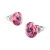 Fülbevaló, rózsaszín SWAROVSKI® kristállyal, csúcsos, 8 mm, ART CRYSTELLA®