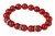 Karkötő, tűzpiros SWAROVSKI® gyöngyből, fehér rondella kristállyal, 10mm, ART CRYSTELLA® M
