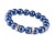 Karkötő, sötétkék SWAROVSKI® gyöngyből, fehér rondella kristállyal, 10mm, ART CRYSTELLA® M