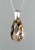 Nyaklánc, esőcsepp formájú, pezsgő színű SWAROVSKI® kristállyal, 16mm, ART CRYSTELLA®