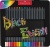 Színes ceruza készlet, háromszögletű, fémdobozban, FABER-CASTELL "Black Edition",  24 különböző szín