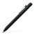 Golyóstoll, 1 mm, XB, nyomógombos, metál fekete tolltest, FABER-CASTELL "Grip-2011", kék