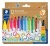 Filctoll készlet, 3 mm, háromszögletű, kimosható, STAEDTLER "Noris® jumbo 328-B", 12 szín