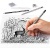 Grafit- és szénceruza készlet, kiegészítőkkel, 12 darabos, STAEDTLER "Mars® Lumograph® 100C"