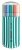 Filctoll készlet, 1 mm, türkiz tok, STABILO "Pen 68 Zebrui", 20 különböző szín