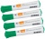 Táblamarker, kúpos hegyű, 2 mm, 10 db, NOBO "Glide", zöld